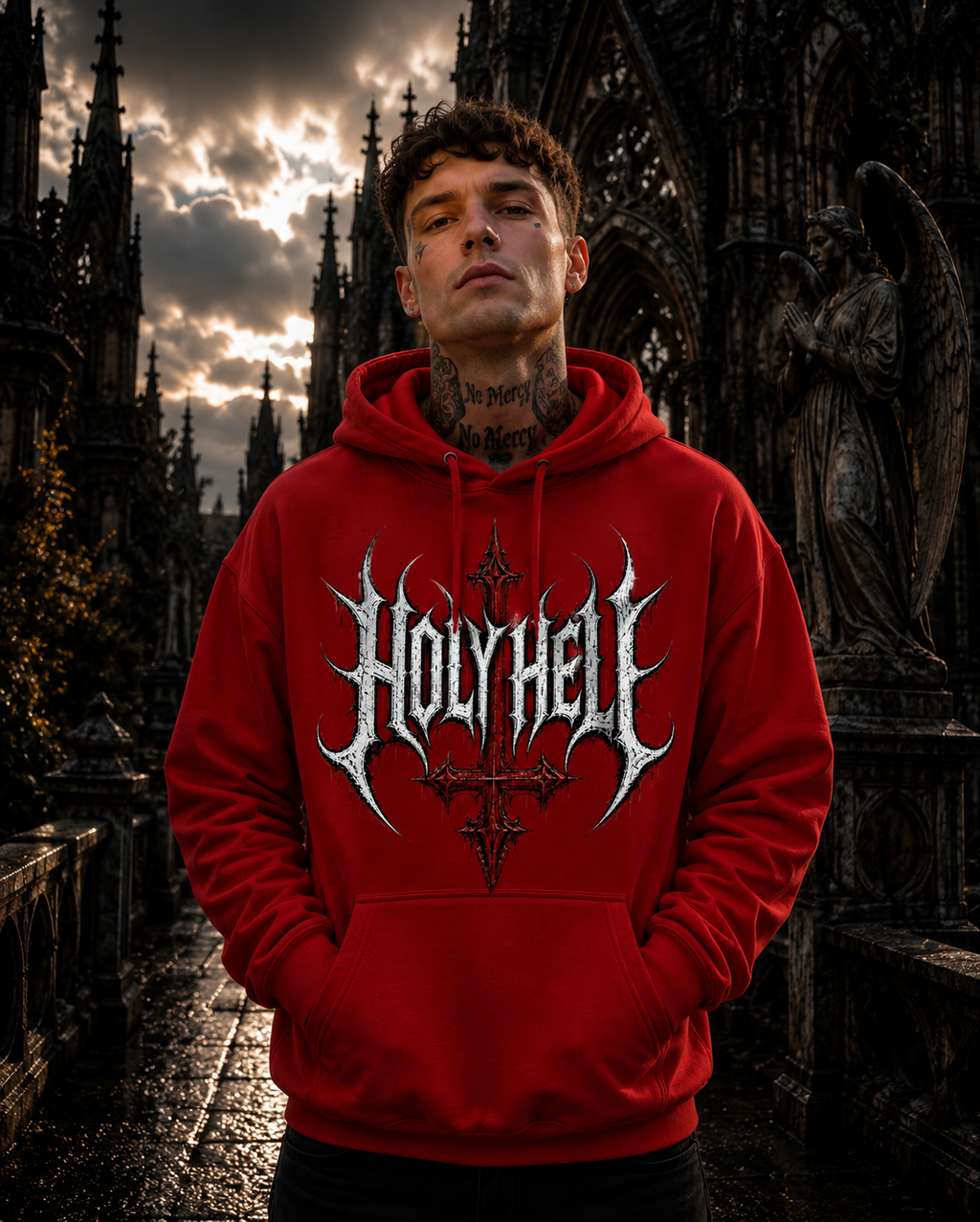HOLY HELL™ Gothic Cross Hoodie