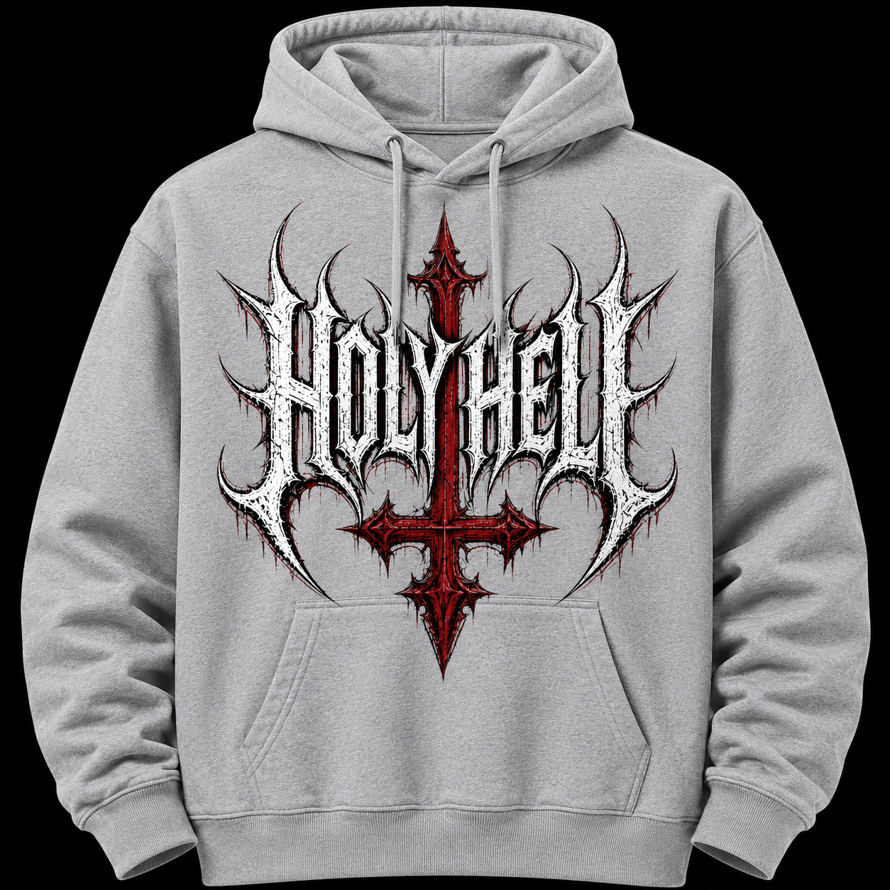 HOLY HELL™ Gothic Cross Hoodie
