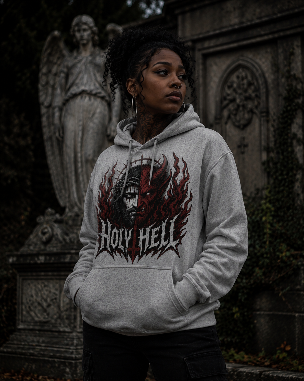 HOLY HELL™ Heaven & Hell Signature Hoodie (Fire Flames)