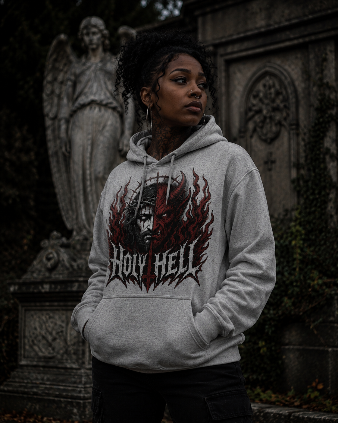 HOLY HELL™ Heaven & Hell Signature Hoodie (Fire Flames)
