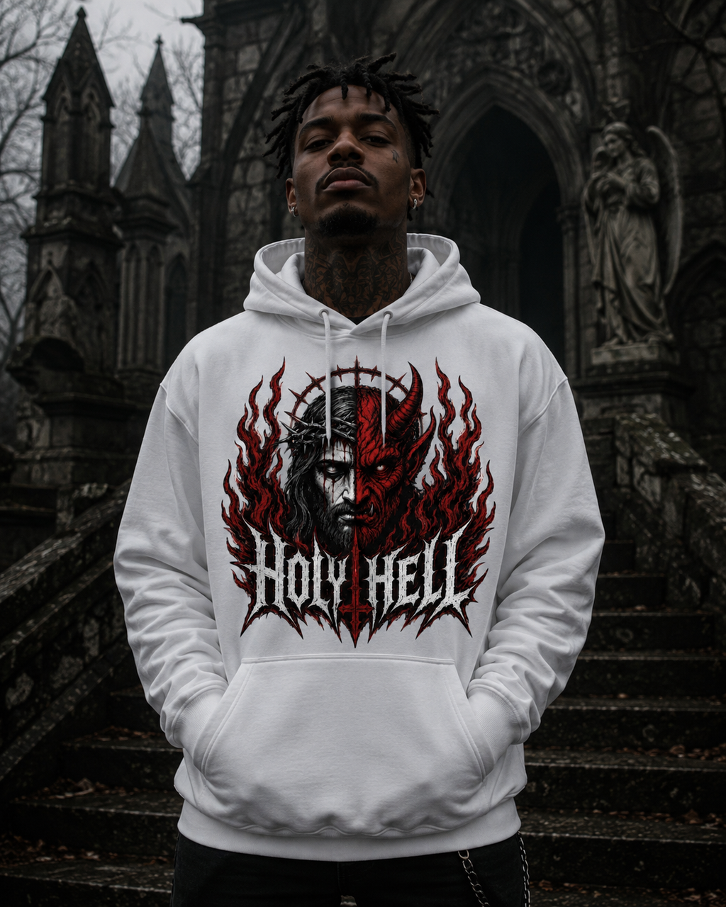 HOLY HELL™ Heaven & Hell Signature Hoodie (Fire Flames)