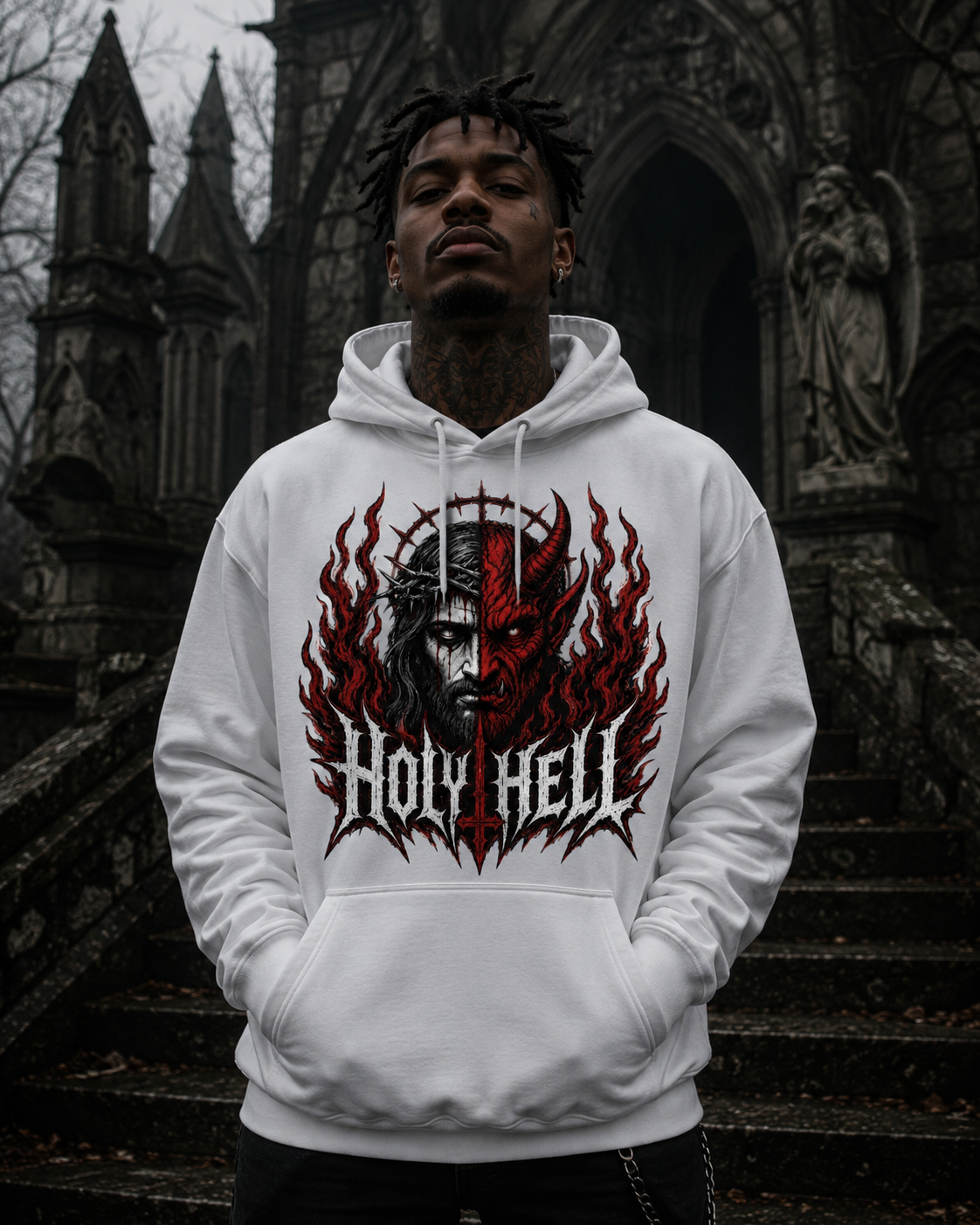 HOLY HELL™ Heaven & Hell Signature Hoodie (Fire Flames)