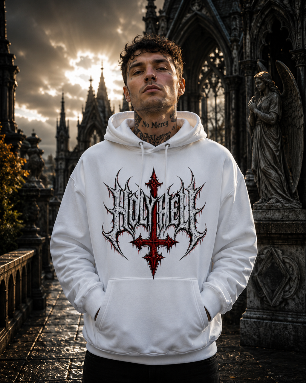 HOLY HELL™ Gothic Cross Hoodie