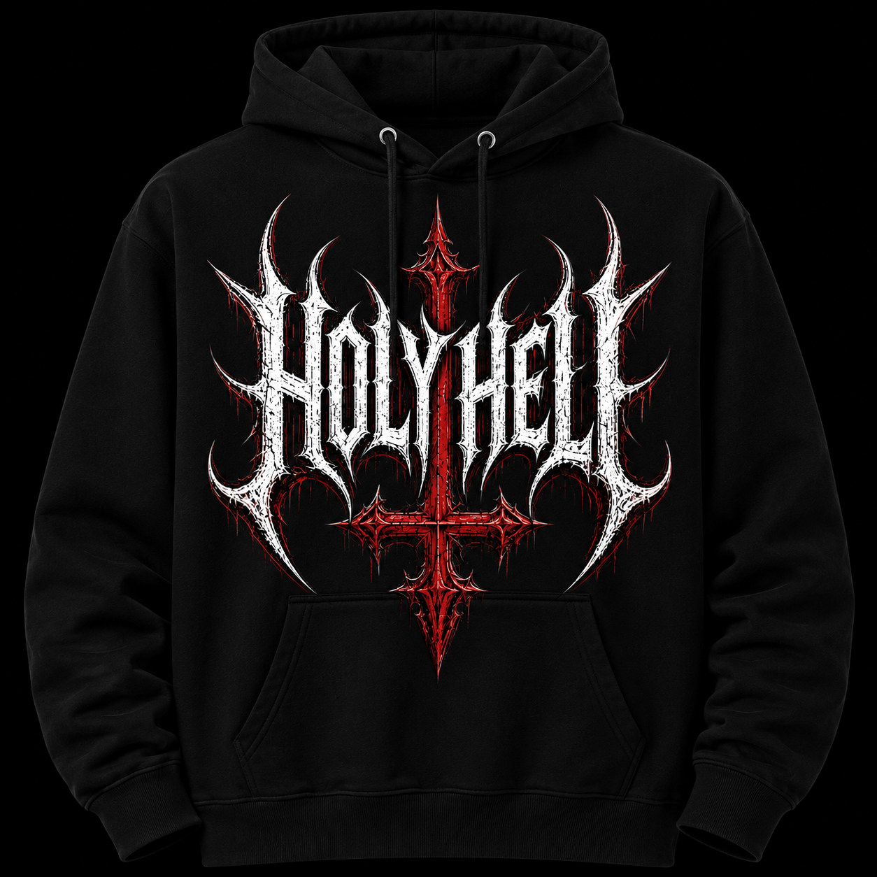 HOLY HELL™ Gothic Cross Hoodie