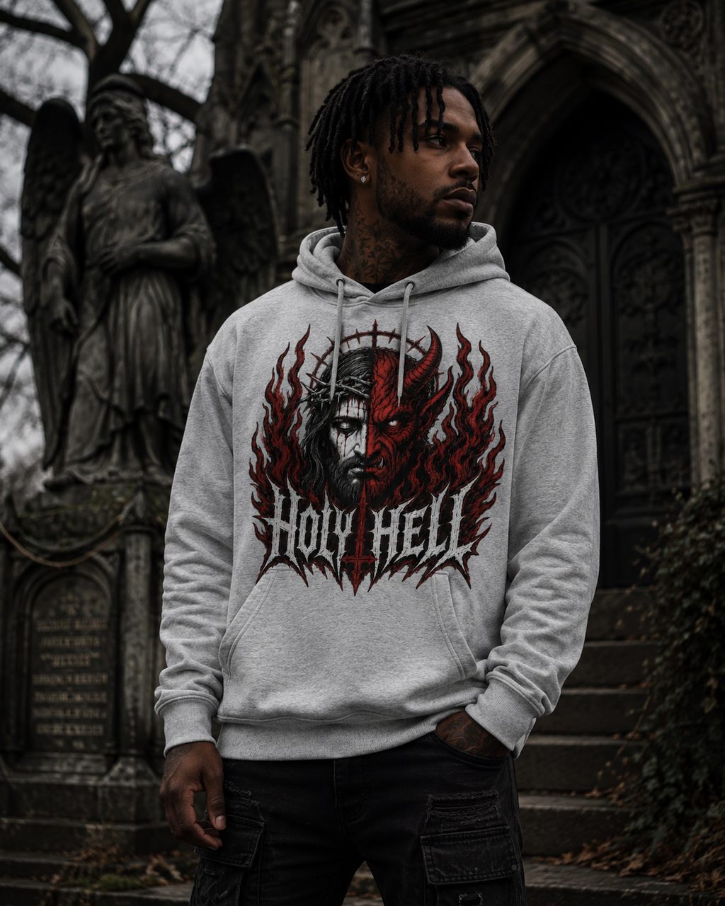 HOLY HELL™ Heaven & Hell Signature Hoodie (Fire Flames)