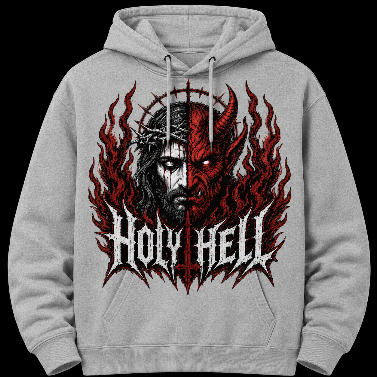 HOLY HELL™ Heaven & Hell Signature Hoodie (Fire Flames)