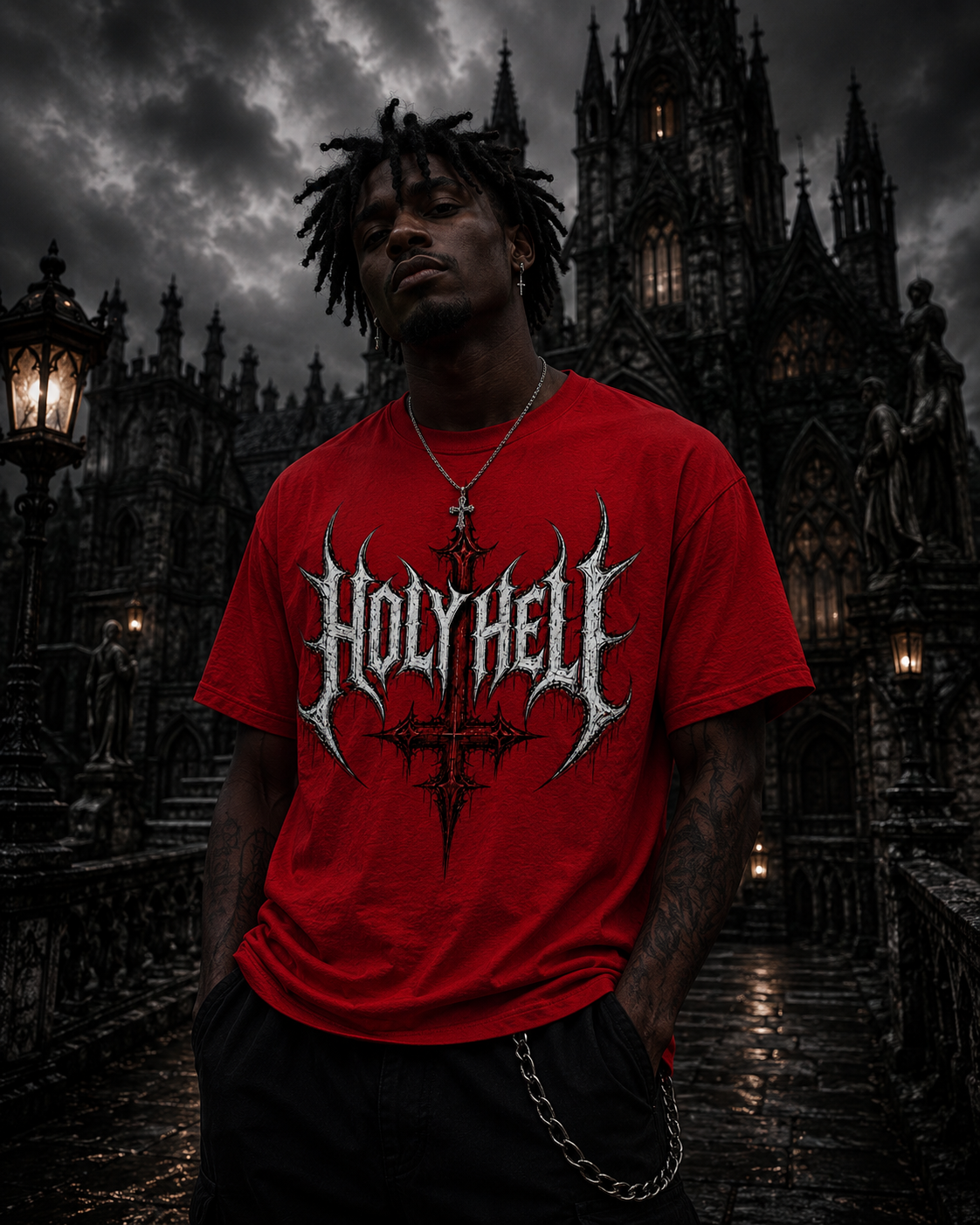 HOLY HELL™ Gothic Cross T-Shirt