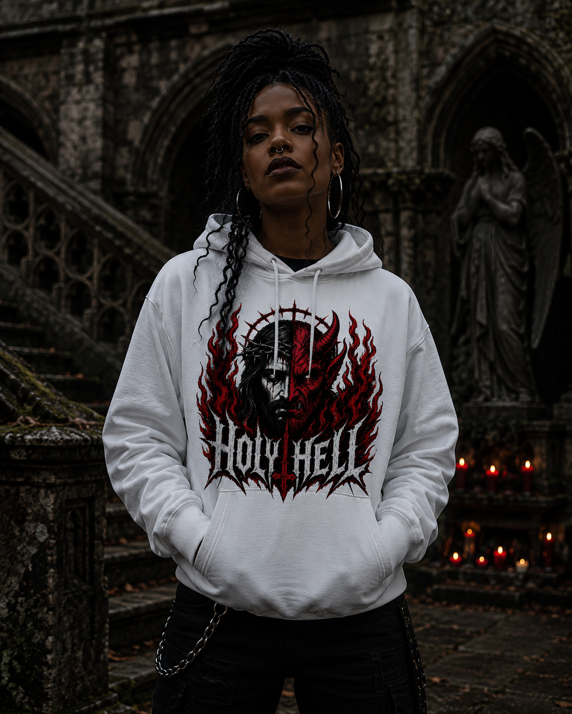 HOLY HELL™ Heaven & Hell Signature Hoodie (Fire Flames)