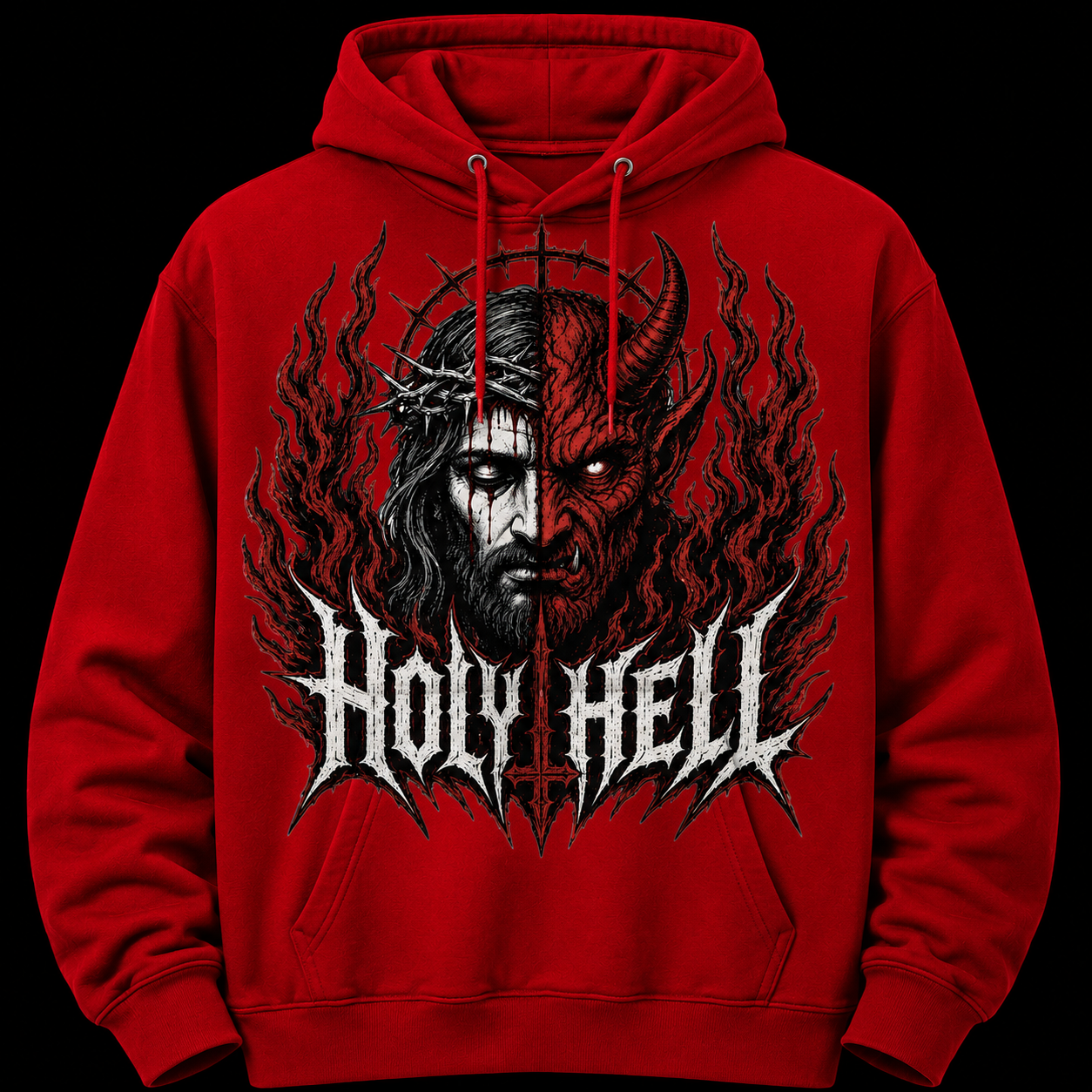 HOLY HELL™ Heaven & Hell Signature Hoodie (Fire Flames)